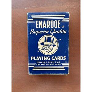 Enardoe Playing Cards Vintage Linen Finish with Wizard Trick Instruction paper